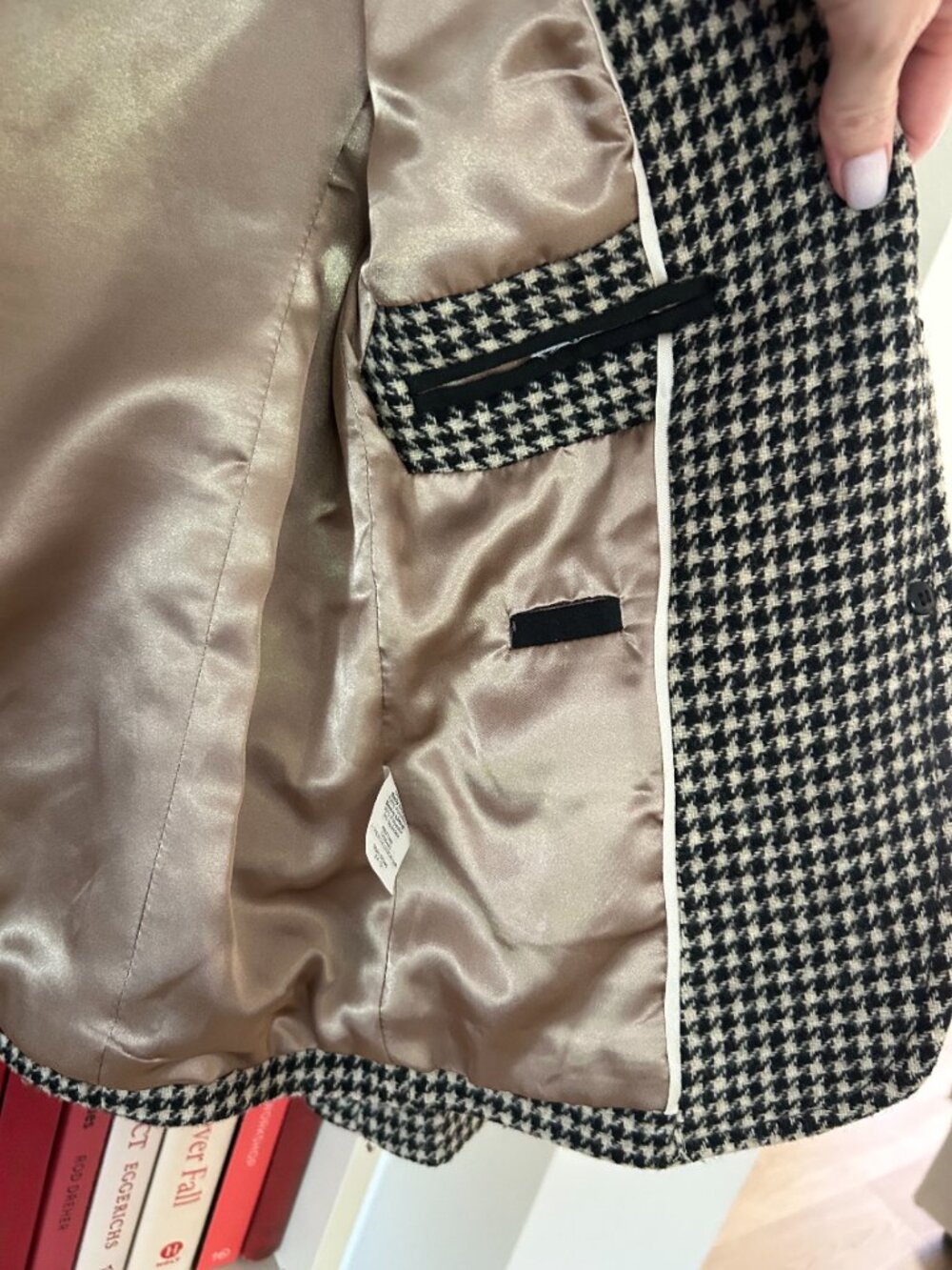 J.Crew Schoolboy Houndstooth Blazer with Elbow Patches – Size 2 - Picture 5 of 6